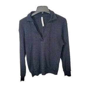 Babaton waffle knit  polo long sleeve